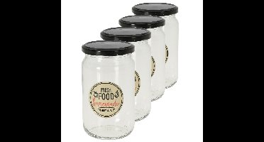 Set van 20x stuks voorraadpotten/weckpotten 720 ml glas met metalen schroefdeksel