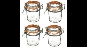 Set van 24x weckpotjes/voorraadpotjes 0,33L glas met beugelsluiting