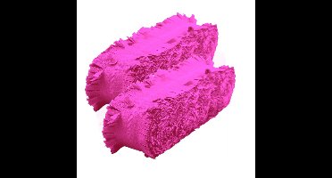 Set van 2x stuks feest/verjaardag versiering slingers fuchsia roze 24 meter crepe papier