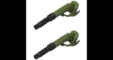 Set van 2x stuks flexibele metalen legergroene schenktuit voor jerrycan 24 cm