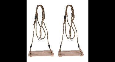 Set van 2x stuks houten schommels / kinderschommels 40 x 16 cm