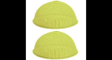 Set van 4x stuks metalen vliegenkappen/voedselkappen groen rond 35 cm