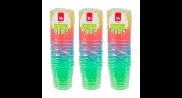 Shotglas - 60x - kleuren - kunststof? - 30 ml