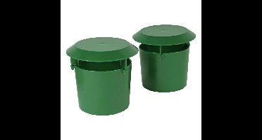 Slakkenval - 2x - onzichtbaar - groen - kunststof - slakkenvallen tuin