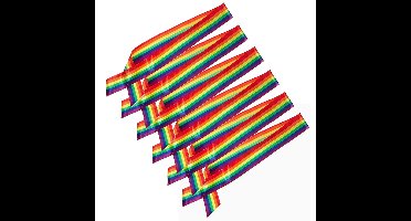 Smiffys Regenboog sjerp - 6x - volwassenen - Pride parade - liefde - lhbtiqa+