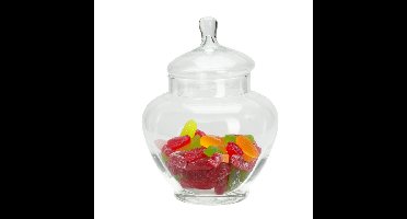 Snoeppot/voorraadpot Sweets - 5000 ml - glas - met luchtdichte deksel - D21 x H28 cm