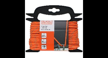 Spanband elastisch koord - met oproller - 20 meter - 4mm dik - voor dekzeilen/aanhanger/vastsjorren