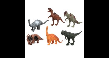 Speelgoed dino dieren figuren 6x stuks dinosaurussen