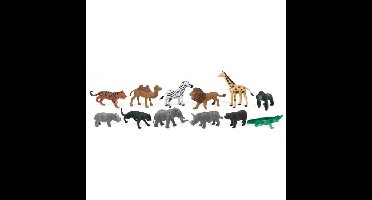 Speelgoed figuren - wilde dieren - 12x - plastic - speelfiguren - diertjes