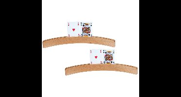 Speelkaarthouder - 6x - 50 cm - hout - kaarten standaard - houder voor speelkaarten