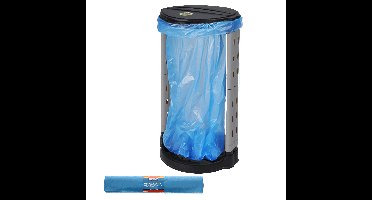 Staande vuilniszakhouder prullenbak/vuilnisbak incl. 10 zakken - 120L