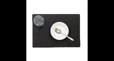 Stevige luxe Tafel placemats Zafiro zwart 30 x 43 cm