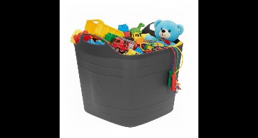 Storage solutions speelgoedmand - zwart - 25 l - kunststof - 40 x 35 cm - opbergmand
