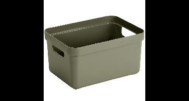 Sunware Opbergbox Sigma - kunststof - donkergroen - 5 liter - 25,2 x 18 x 12,2 cm - Opbergbakken
