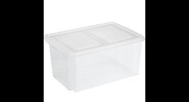Sunware opslagbox kunststof 51 liter transparant 59 x 39 x 29 cm met deksel