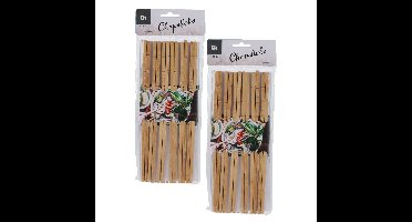 Sushi eetstokjes/chopsticks - 48x paar - bamboe hout naturel - Chinees/japans