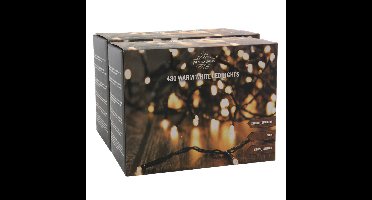 Svenska Living Kerstverlichting - 2x - 480 led lampjes - warm wit - 3600 cm - timer - dimmer