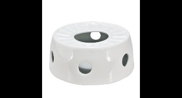 Svenska Living Rechaud - warmhoudplaat - porselein - wit - 16 x D14 cm