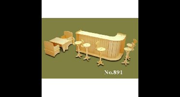 T & F Creations Poppenhuis meubels - bar - 1:12 schaal - meubilair