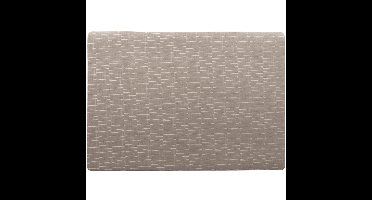 Tafel placemat Jaspe - taupe kleur - 30 x 43 cm - stevige onderlegger - anti-slip