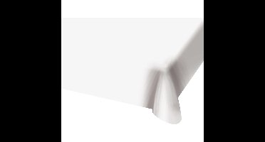 Tafelkleed - 4x stuks - wit - 130 x 180 cm - plastic - tafellaken - versiering - feesttafelkleden