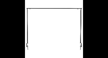 Tafelklem - zwart - staal - verstelbaar - 117-211 x 3,7 - 110 cm - tafelhaak