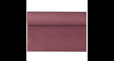 Tafellaken/tafelkleed rol papier - 800 x 120 cm - aubergine - Lange tafels - Damast papier