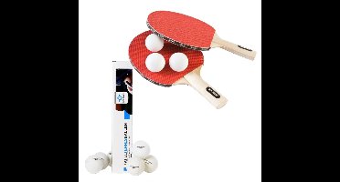 Tafeltennis setje van 2 batjes en 9x tafeltennisballetjes