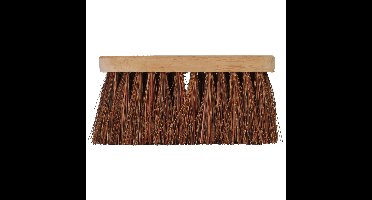 Talen Tools bezemkop - bruin - FSC hout/natuurvezel - 28 cm - buitenbezem