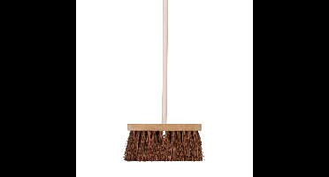 Talen Tools Straatbezem natuurvezels - hout - 28 cm - buitenbezem - voor tegels - Steel 130 cm