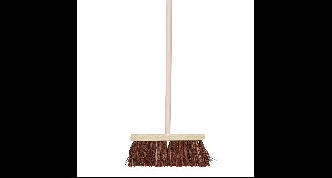 Talen Tools Straatbezem natuurvezels - hout - 37 cm - buitenbezem - voor tegels - Steel 120 cm