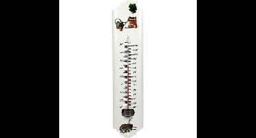 Talen Tools Thermometer - buiten - metaal -30 cm - wit - buitenthermometers