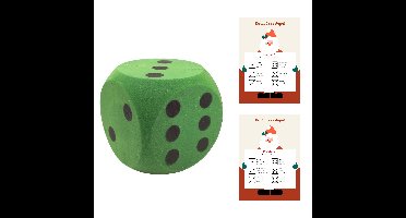 T&F Creations Kerstspel set - dobbelspel - incl foam dobbelsteen - groen