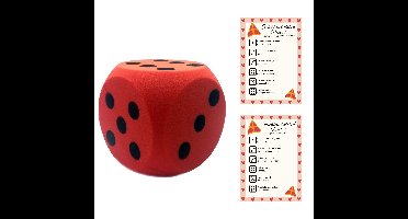 T&F Creations Sinterklaasspel set - dobbelspel - incl foam dobbelsteen - rood