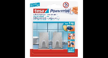 Tesa Powerstrips Haken - 2x - Metaal - Small ? Verwijderbaar