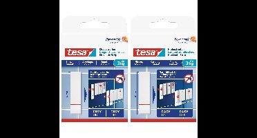 Tesa Powerstrips voor tegels/metaal - 12x stuks - Klusbenodigdheden - Plakstrips/powerstrips