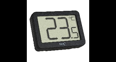 TFA Binnen Thermometer - digitaal - kunststof - zwart - 6 x 2 x 4 cm