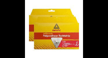 Tochtstrip - 2x - tochtwering - wit - zelfklevend - universeel - 6 m x 9 mm x 9 mm