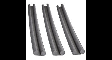 Tochtstrip - 3x - tochtwering - grijs - foam - 93 x 3 cm - deur tochtstopper