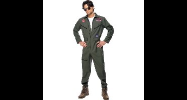 Top Gun straaljager jumpsuit - heren - piloten kostuum - polyester - Carnaval