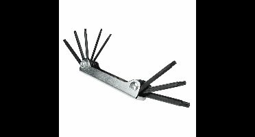 Torx sleutelset 8-delig - metaal - T9 t/m T40 - uitklapbaar - torx sleutels zakmes model