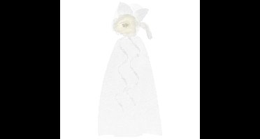Trouwauto antenne lint boeket - Bruiloft - wit/creme - 2x stuks - just married