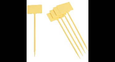 Tuinlabels - 5x - geel - kunststof - 5,5 x 8,5 cm - plaats- en naametiketten