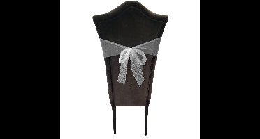 Tule stof op rol - 5x - wit - 30cm x 9meter - Organza/mesh decoratie stoffen