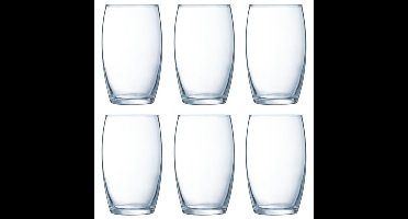 Tumbler waterglazen - 6x - 360 ml - glas - 12 cm - glazen - drinkglazen