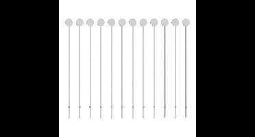 Vaggan BBQ/barbecue spiesen/vleespennen of groente pennen - 8x - rvs - 37 cm