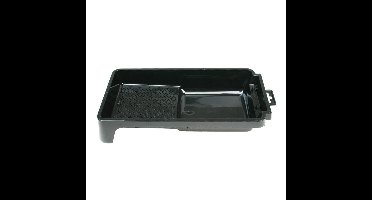 Verfbak voor verfrollers/lakrollers zwart tot 10 cm