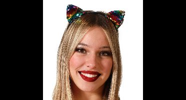Verkleed diadeem katten/poezen oren/oortjes - meisjes/dames - Carnaval