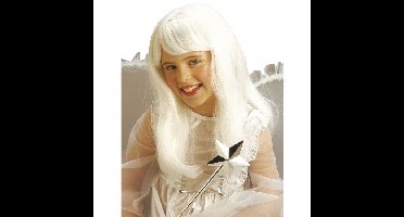Verkleed pruik engel/prinses - wit - meisjes - kinderpruik - engelen - prinsessen