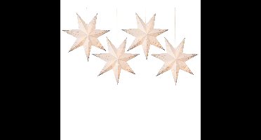 Verlichte kerstster - 4x - wit - 40 cm - op batterijen - 10 led lampjes - warm wit